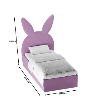 Кровать односпальная мягкая BUNNY  с подъемным механизмом, 90x190