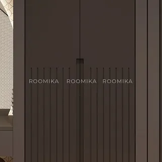 Шкаф 2 дверный, фрезерованные фасады в эмали LE-210.60-1