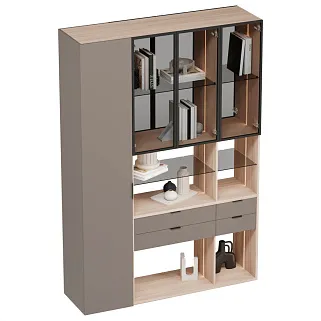 Шкаф-стеллаж для зонирования помещения с подсветкой LGF265.45 L/R