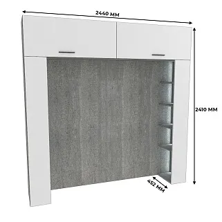 Ниша для кровати с секциями с подсветкой LG407.44