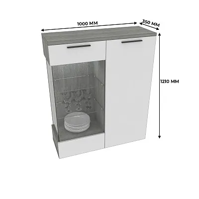 Шкаф напольный с подсветкой LG202 L/R