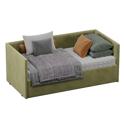 Кровать с подъемным механизмом и ящиком для белья ЛАЙН 1