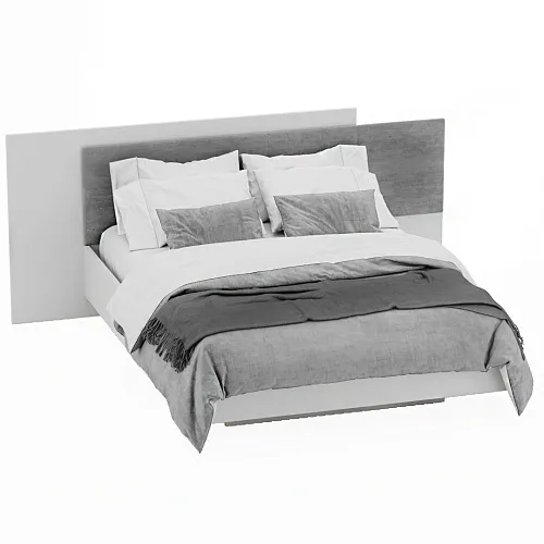Кровать двуспальная Lazio с парящим эффектом и мягкой спинкой L162 , 160x200