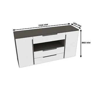 Комод, фасады в эмали LE-708