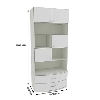 Шкаф книжный с ящиками P217