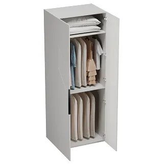 Шкаф 2 дверный, фрезерованные фасады в эмали LE-210.60-1