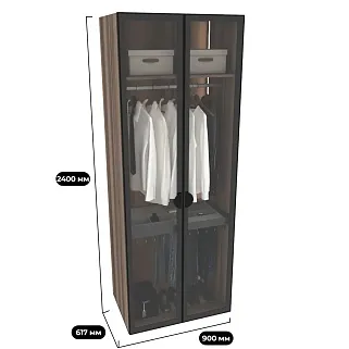 Шкаф для спальни со штангой и брючницей с подсветкой R210.60-5