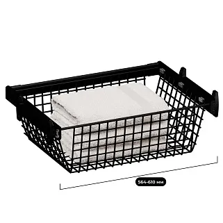 BELLE Корзина для белья 600 мм, цвет черный, BE60BABL