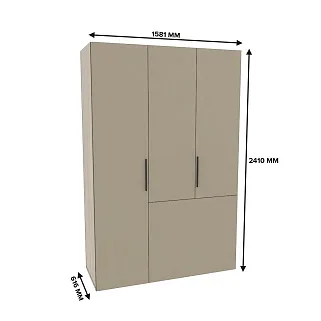 Шкаф двухдверный с фальш-стенкой и раздвижжными дверьми L205 L/R