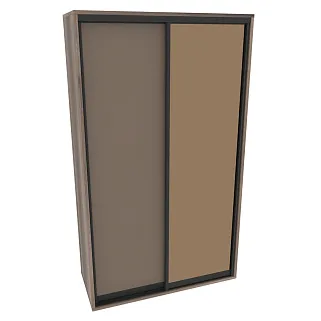 Шкаф-купе ХG140.60-1, профиль INTEGRO, фасад зеркало бронза/МДФ