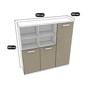 Стеллаж комбинированный низкий E402