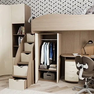 Кровать-чердак P907, 90x200