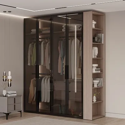 Шкаф для спальни с двумя ящиками и штангой с подсветкой R210.60-2