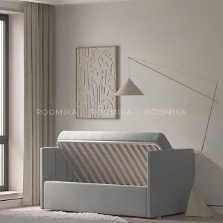 Кровать с подъемным механизмом и ящиком для белья с бортиком LINE 1, 90х160