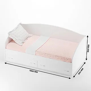 Кровать односпальная с ящиками P902N, 90x190