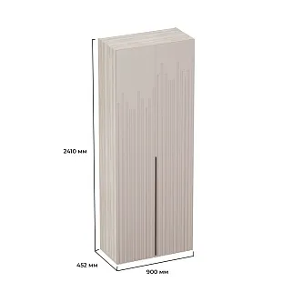 Шкаф 2 дверный, фрезерованные фасады в эмали LE-210.44-4