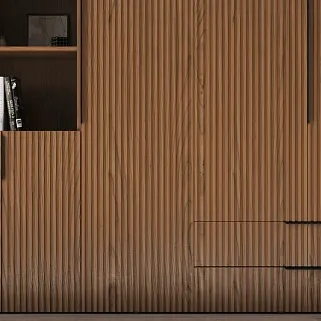 Шкаф двустворчатый с ящиками, фасады натуральный шпон L211.44