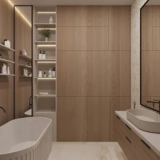 Санузел со скрытой системой хранения №136