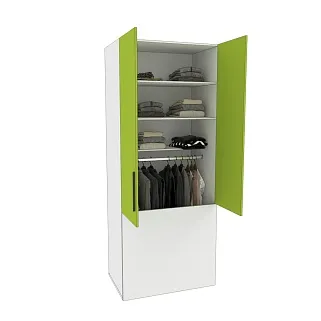 Шкаф двухдверный с фальш стенкой L212