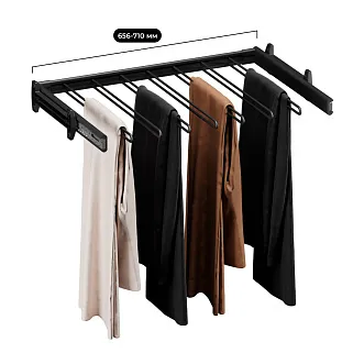 BELLE  Вешалка для брюк, 700 мм, цвет графит, BE70TRGR
