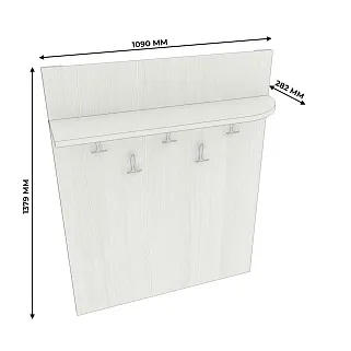 Вешалка настенная с  радиусной полкой P178 L/R