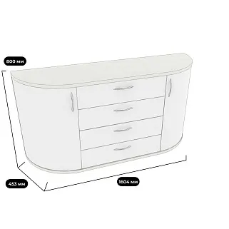 Комод радиусный на 1600 мм P746