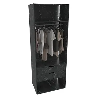 Шкаф для спальни с двумя ящиками и штангой с подсветкой R210.60-2