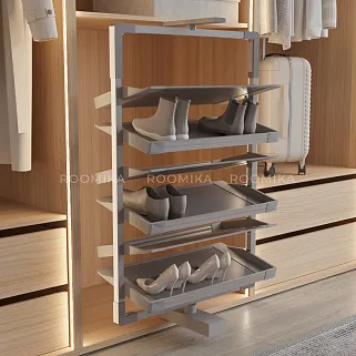 ALFA Поворотно-выдвижная обувница, 6 полок, FRM5814.06F.01