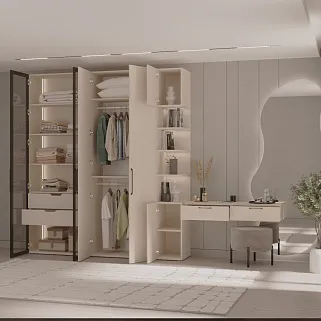 Шкаф с встроенными ящиками с подсветкой R214.2