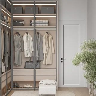 Гардеробная со стеклом №2