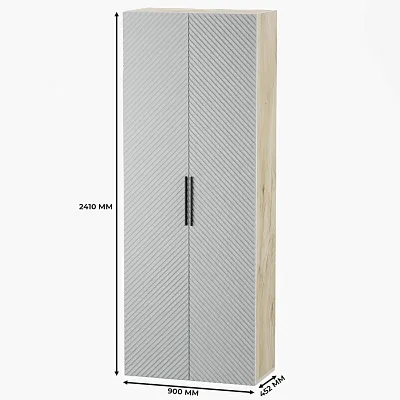 Шкаф 2 дверный, фрезерованные фасады в эмали LE210.44-1