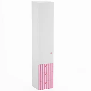 Шкаф однодверный с ящиками, фасады в эмали LE223