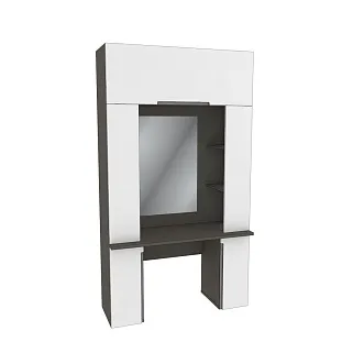 Стол туалетный с секцией и зеркалом с подсветкой, фасады в эмали LE404.44