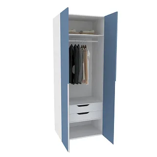 Шкаф двухдверный с ящиками во всю ширину, фасады в эмали LE210.60-3