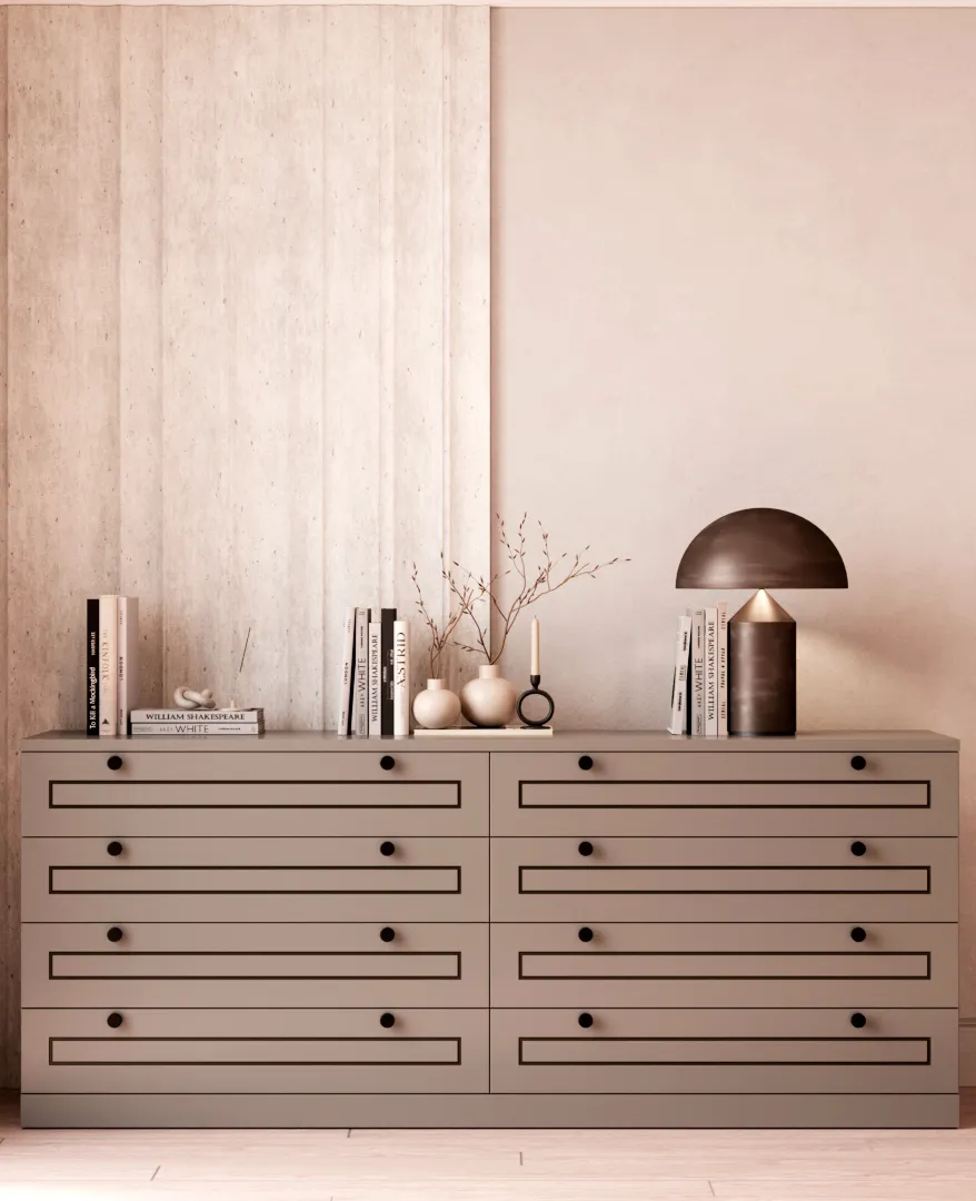 Комод с ящиками узкий с эмалевой столешницей A728.45ES