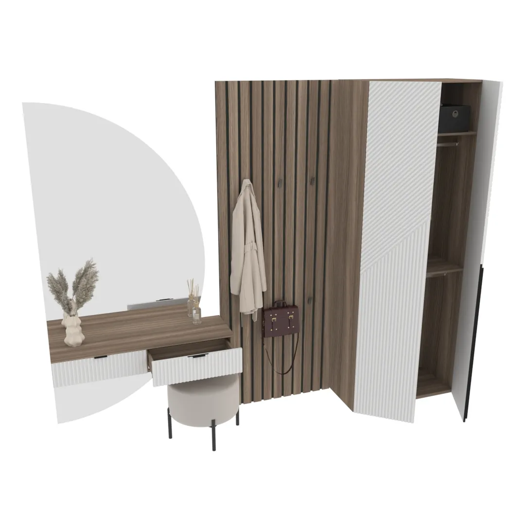 Lazio прихожая фрезерованные фасады в эмали 33