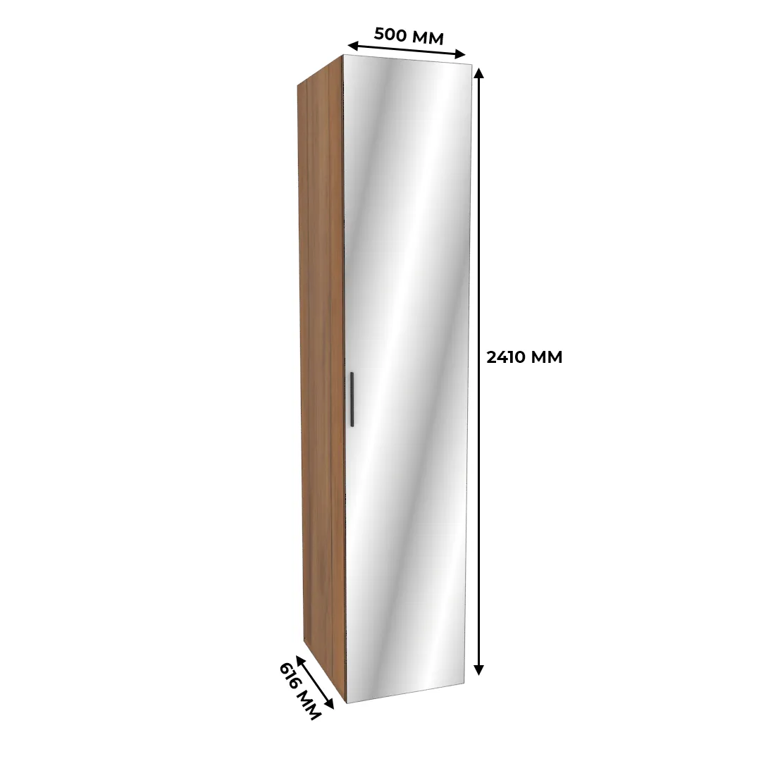 Шкаф 1 дверный широкий с зеркалом L221.60-1Z