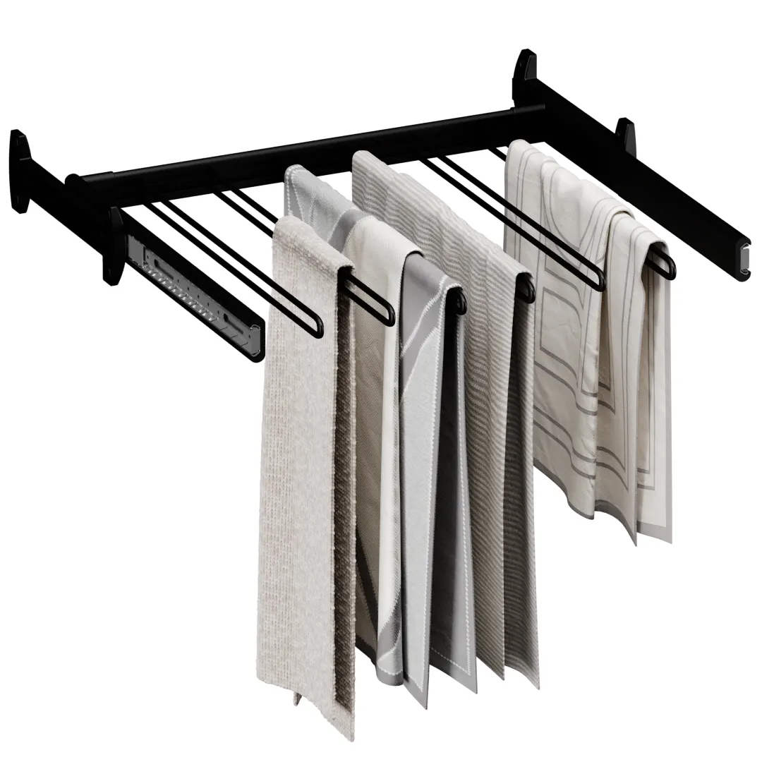 BELLE  Вешалка для брюк, 600 мм, цвет черный, BE60TRBL