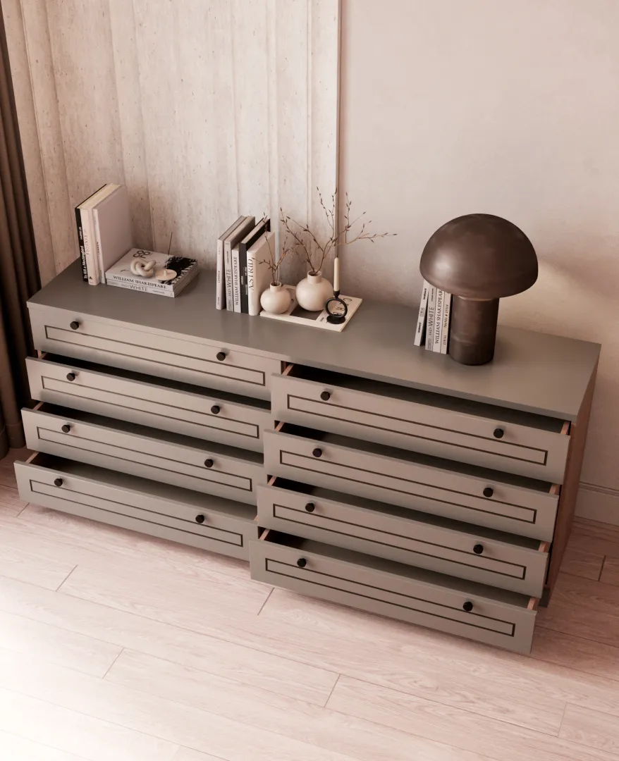 Комод с ящиками узкий с эмалевой столешницей A728.45ES