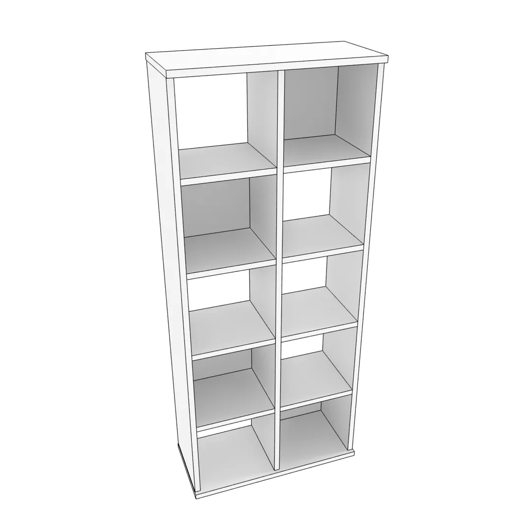 Стеллаж сквозной книжный на 10 ниш E810 Стеллаж сквозной книжный на 10 ниш E810