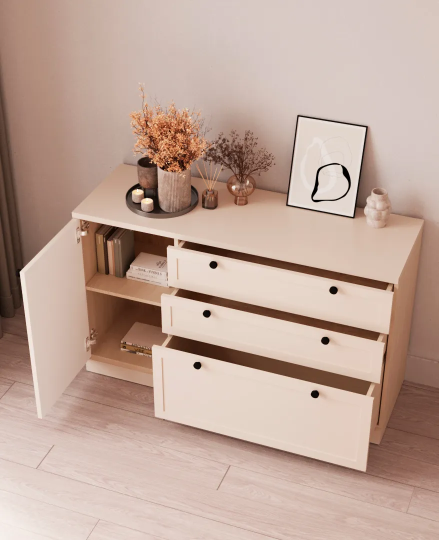 Комод комбинированный с эмалевой столешницей A709ES