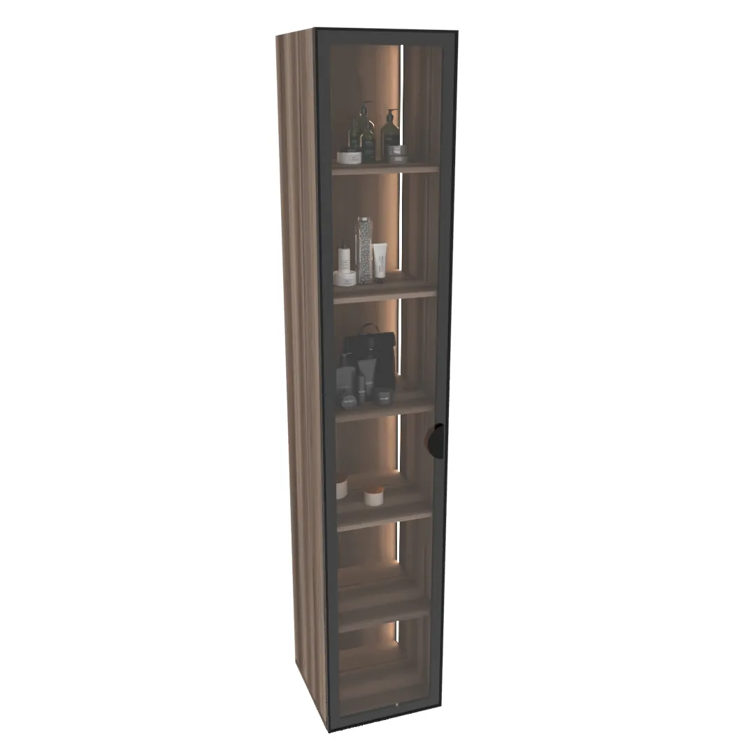 Шкаф со стеклянными фасадом с подсветкой R220.2