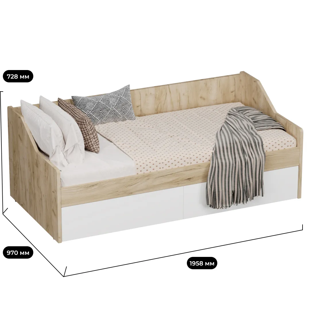 Кровать односпальная L902.190, 90x190