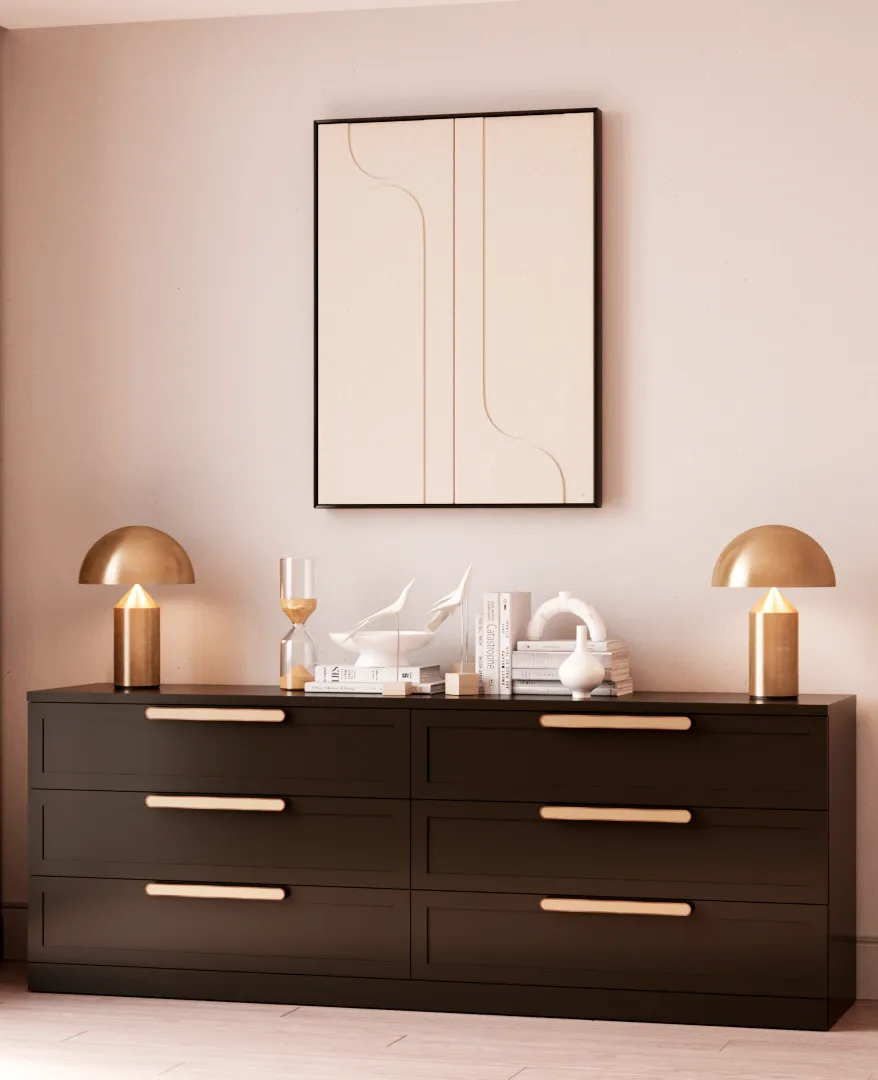 Комод с ящиками узкий с эмалевой столешницей и
боковинами A726.45ESB