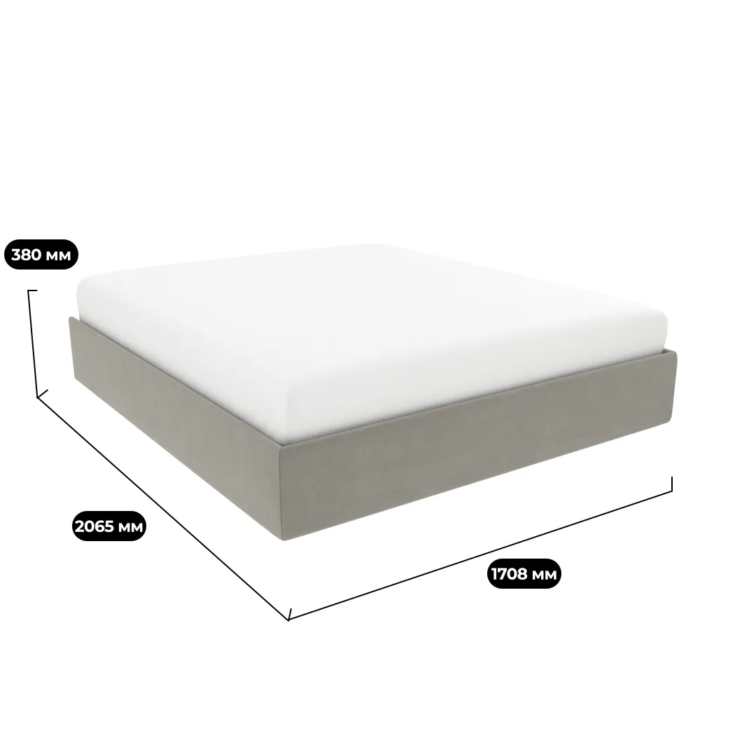 Мягкая кровать-подиум КОЛИБРИ с подъемным механизмом, 160x200