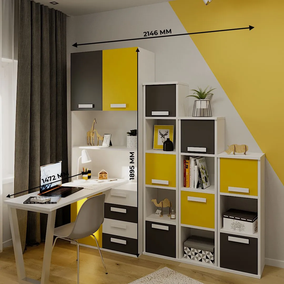 Стол для школьника со шкафом Level