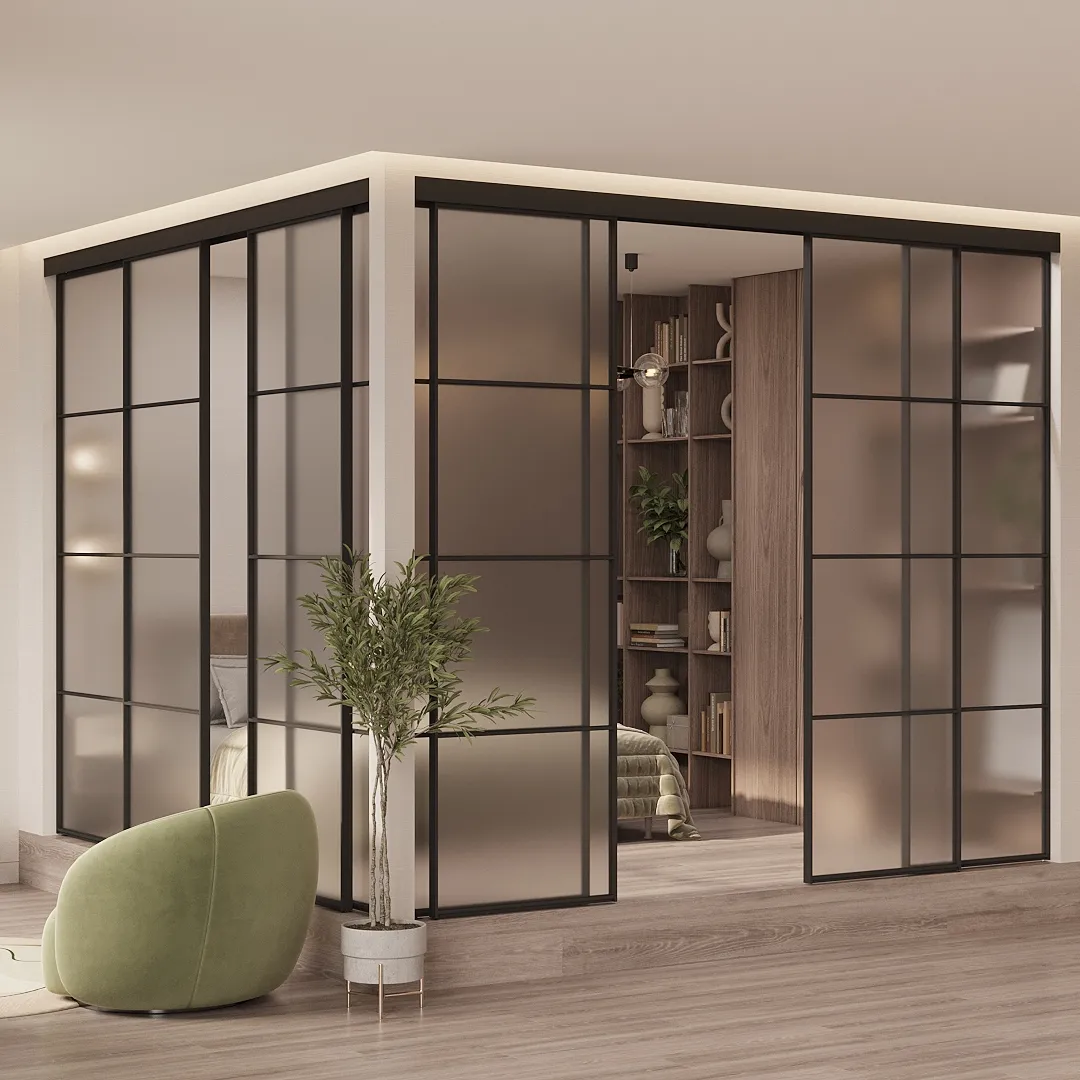 Перегородка для зониования пространства, стекло Сатинато GRACE 19