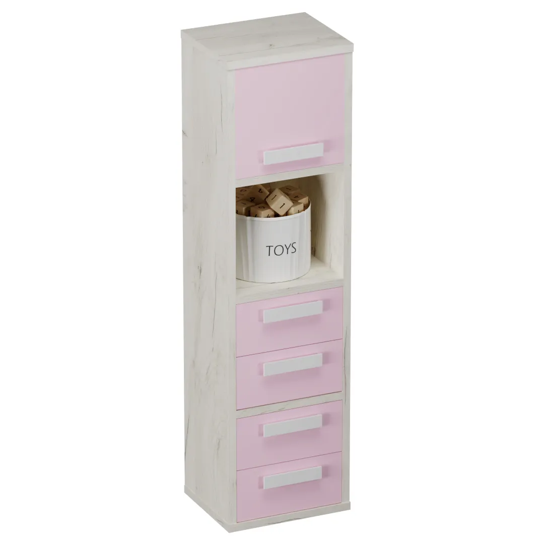 Cтеллаж сквозной книжный на 4 ниши с фасадом E804