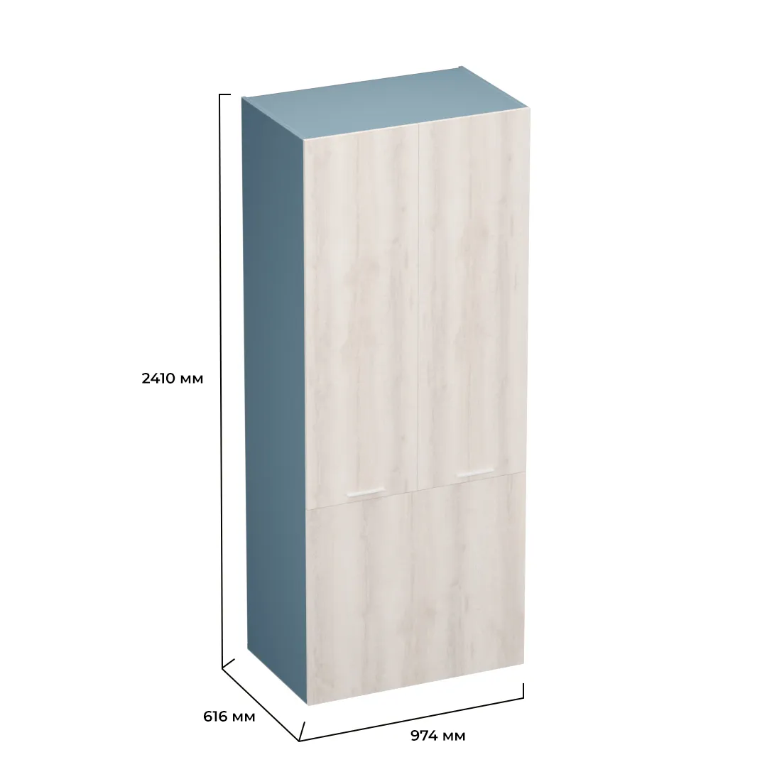 Шкаф двухдверный с фальш стенкой L212