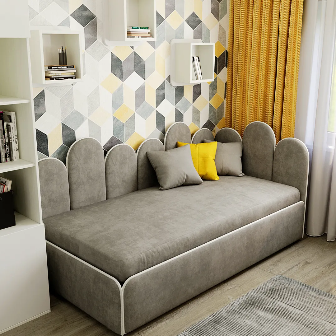 Мягкая кровать-диван КИПРОС с подъемным механизмом, 90x190